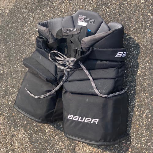 Intermediate Medium Bauer Elite Hockey Goalie Pants (Used)