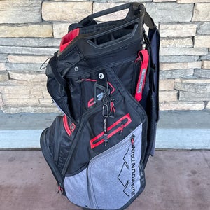 Used Sun Mtn C130 Mens Cart Bag Black And Red 11835-S000197357