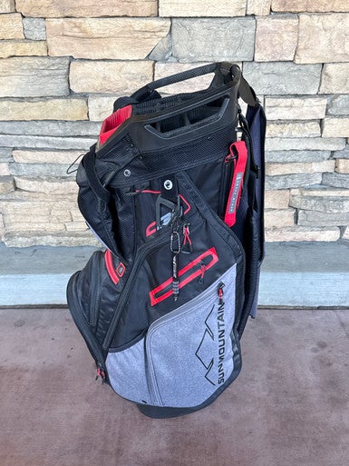 Used Sun Mtn C130 Mens Cart Bag Black And Red 11835-S000197357