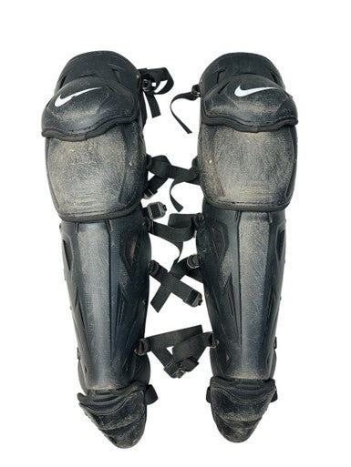 Used Nike CATCHERS SHIN GUARDS Catchers Leg Guards Black Adult 11835-S000197471