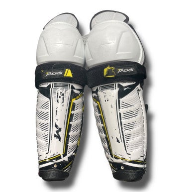 Used CCM 9060 Intermediate Shin Guards White 12" 11375-S000364921