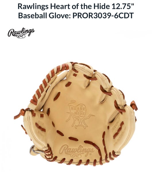 Brand New Rawlings Right Hand Throw Outfield Heart of the Hide Baseball Glove 12.75"