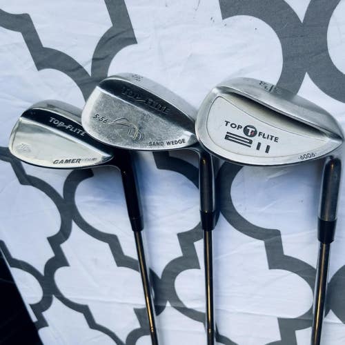 TopFlite Mens RH Gap/Approach Sand Lob Combo Wedge Set 52/56/60 Degree