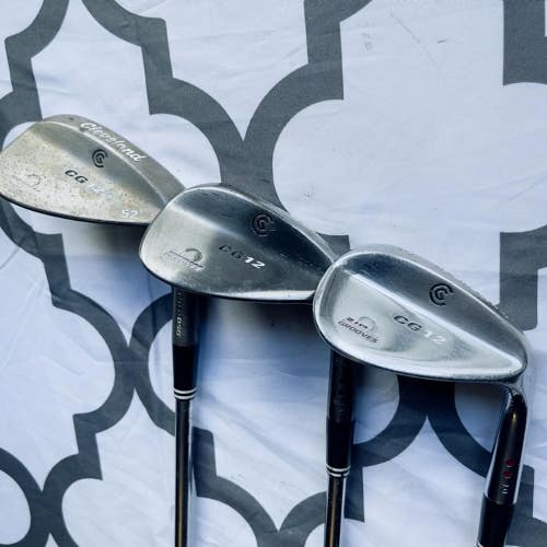 Cleveland CG12 Mens RH Gap/Approach Sand Lob Combo Wedge Set 52/56/60 Degree