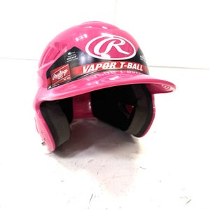 Used Rawlings 6 1/4 - 6 7/8 Batting Helmet No Mask Pink One Size 11860-S000296296