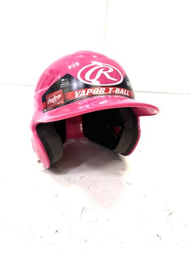 Used Rawlings 6 1/4 - 6 7/8 Batting Helmet No Mask Pink One Size 11860-S000296296