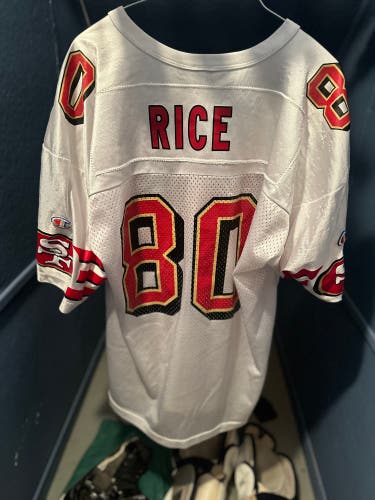 Jerry Rice San Francisco Jersey 80 Champion White Men's Medium Champion Jersey (Used)