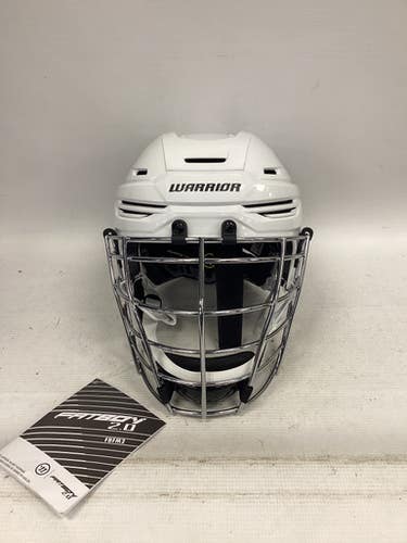 Used Warrior FATBOY 2.0 Lacrosse Helmet White MD 11851-S000036548