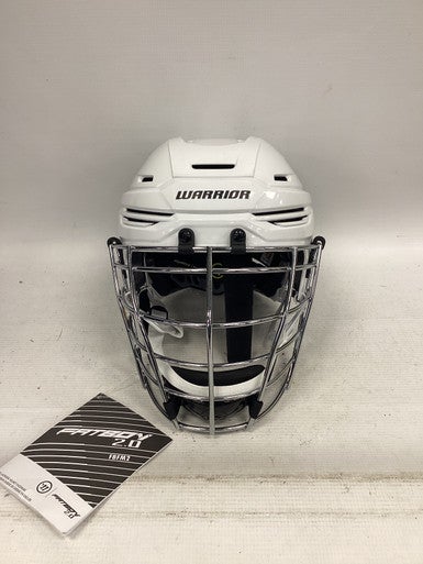 Used Warrior FATBOY 2.0 Lacrosse Helmet White MD 11851-S000036548