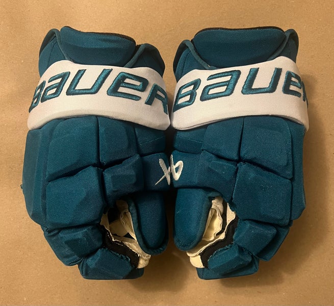 San Jose Sharks Teal Bauer Mach Gloves 13” ZADINA