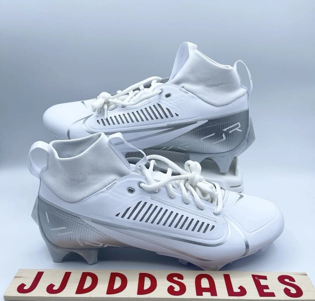 Nike Vapor Edge Pro 360 2 Football White Metallic Silver DA5456-102 Men's Sz 10 New