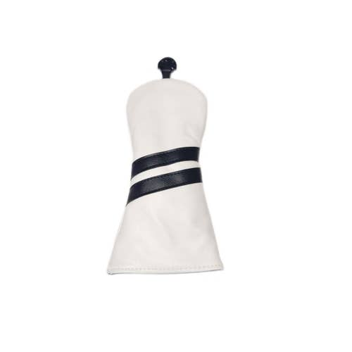 NEW Vintage Custom Universal White/Black Fairway Wood Headcover - 3,4,5,7,X