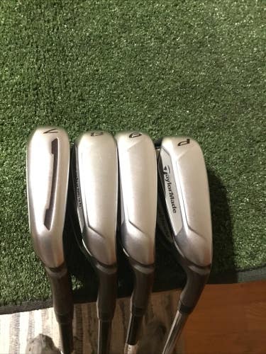 Taylormade Speedblade Irons Set (7-PW) Regular VeloxT 65g Graphite Shafts (READ)