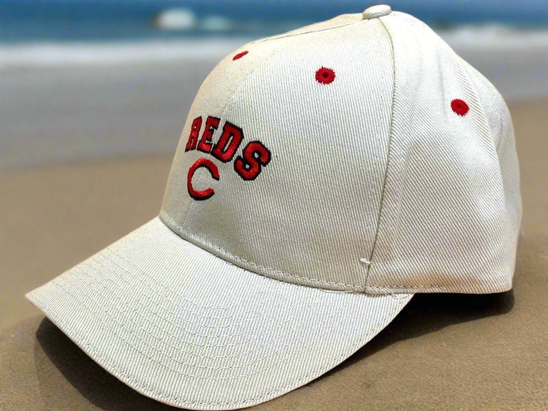 Cincinnati Reds Vintage Late '90s MLB White Block "Reds C" NOS Cap (New)