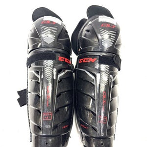Used CCM QLT Senior Shin Guards Black 13" 11860-S000296176