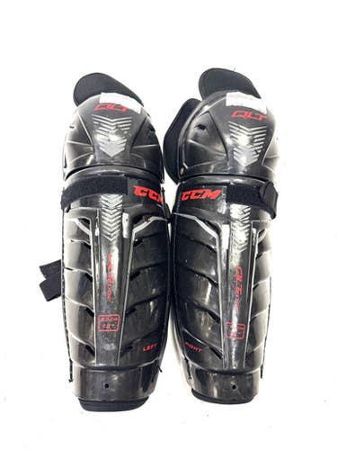 Used CCM QLT Senior Shin Guards Black 13" 11860-S000296176