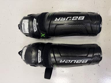 Used Bauer X Junior Shin Guards Black 11" 11860-S000296202