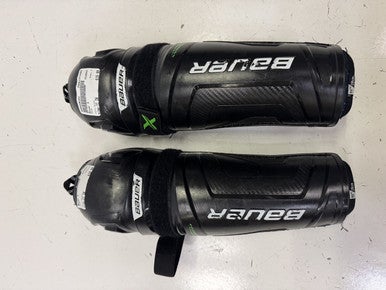 Used Bauer X Junior Shin Guards Black 11" 11860-S000296202
