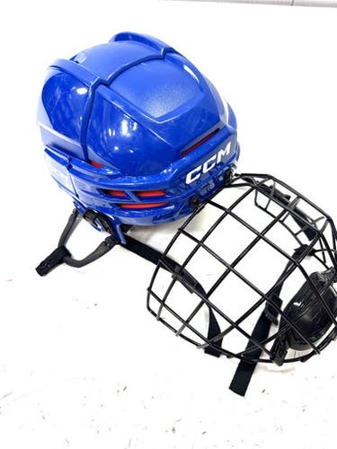 Used CCM TACKS 70 Helmet Cage Combo Royal Blue SM 11860-S000296261