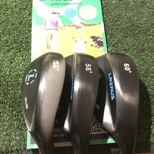 Lazrus Forged Milled Wedge Set (Gap Wedge, Sand Wedge, Lob Wedge) Steel (35)