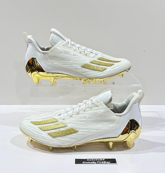 Adidas Adizero Football Cleats White Gold Size 11.5 Mens GX5122