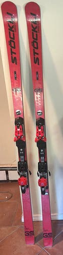 Unisex 2024 Stockli LASER GS FIS 188 cm Racing Skis With Bindings Max Din 16 (Used)