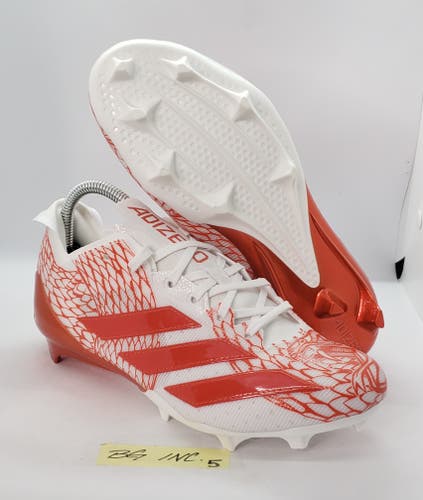 Adidas Adizero Electric Football Cleats Men's Size 8 / Electric Orange / White IH8570 NEW