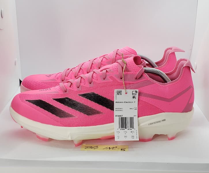 Adidas Adizero Electric+ TPU Baseball Size 12 Men PE Pink Black IF8487 Adidas Adizero Electric+ TPU Lucid Pink Baseball Cleats PE  main image 3