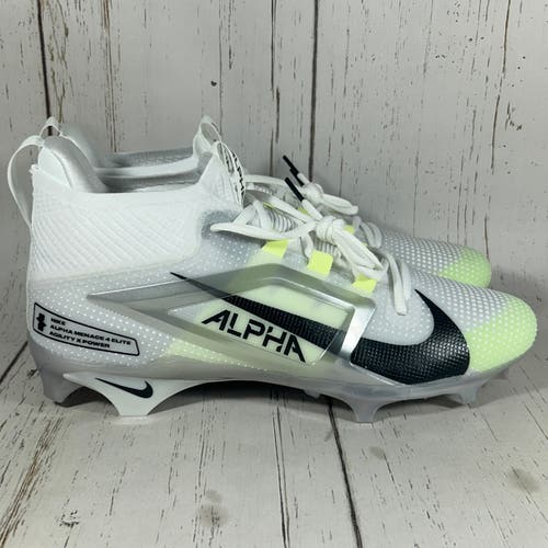 Nike Alpha Menace 4 Elite Football Cleats White Men's Size 12 FD7036-100