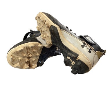Used Under Armour B HARPER BASEBALL CLEATS BB/SB Cleats Black And White Junior 04.5 11760-S000080587