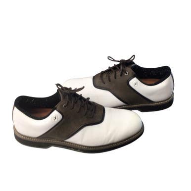 Used Foot Joy Mens Golf Shoes Brown Senior 8 11760-S000080623