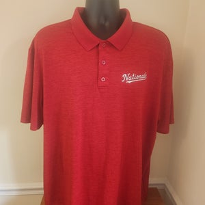 Washington Nationals Red XXL Majestic Shirt Mens Polo (Used)