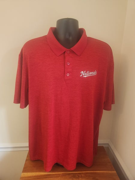 Washington Nationals Red XXL Majestic Shirt Mens Polo (Used)