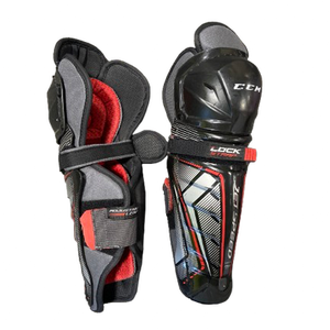 Used CCM Junior Shin Guards Black 11" 11472-S000142861