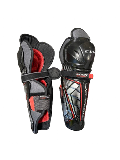 Used CCM Junior Shin Guards Black 11" 11472-S000142861