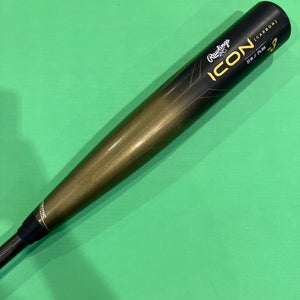 2023 Rawlings Icon Composite Bat BBCOR Certified (-3) Composite 30 oz 33" (Used)