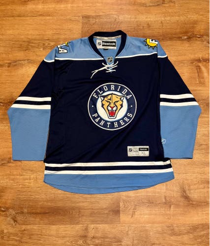 Reebok Premier Florida Panthers Jet Blue NHL Hockey Jersey Alternate Third (L)
