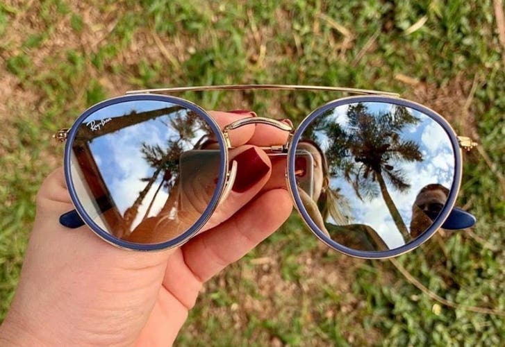 Ray-Ban Round Double Bridge 51mm Unisex  Sunglasses