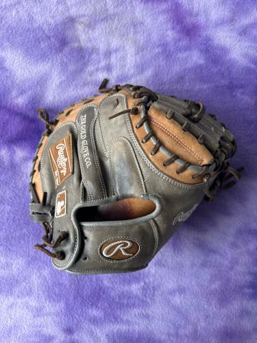 Brown Rawlings Heart of the Hide RH Catcher's Baseball Glove 33" (Used)