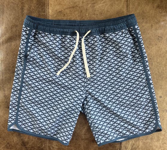 Fair Harbor Anchor Swim Trunk Mist Seaview Blue Beach Pool Youth Boys XL