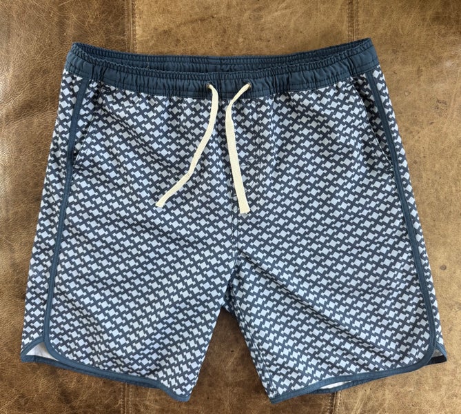 Fair Harbor Anchor Swim Trunk Mist Seaview Blue Beach Pool Youth Boys XL