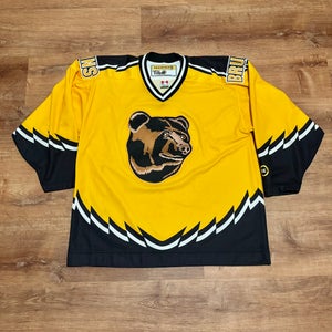 Koho Boston Bruins Pooh Bear Alternate Third Gold NHL Hockey Jersey (XL)