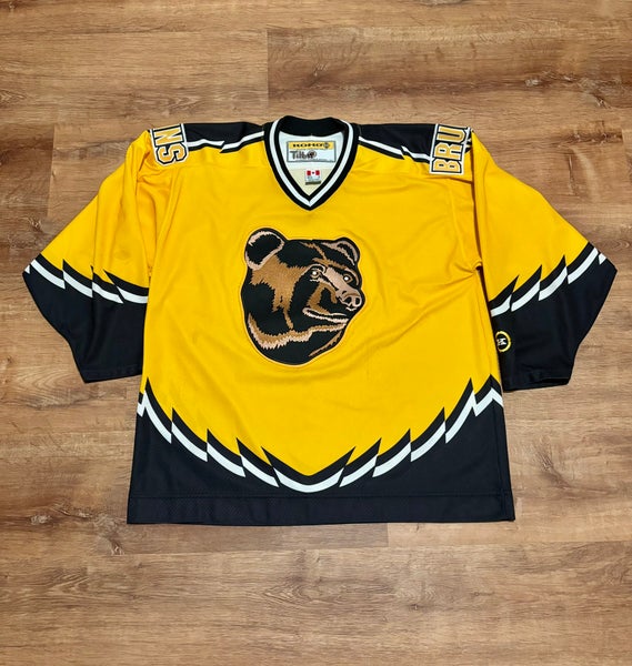 Koho Boston Bruins Pooh Bear Alternate Third Gold NHL Hockey Jersey (XL)