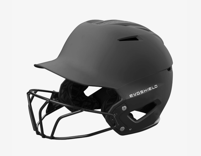 Evoshield XVT 2.0 Matte Batting Helmet Softball Facemask Charcoal XS
