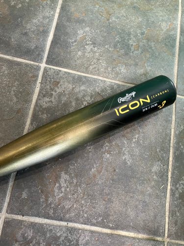 2023 Rawlings Icon Composite Bat BBCOR Certified (-3) Composite 30 oz 33" (Used)
