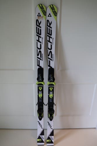 2015 Fischer 155 cm Racing RC4 World Cup GS Skis With Bindings Max Din 11 (Used)