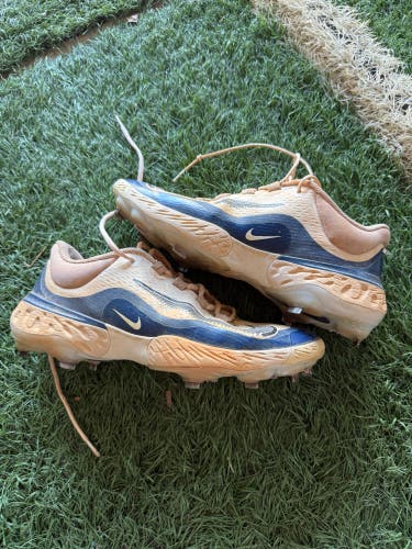 Blue Men's Size M 11.0 Adult Nike Metal Baseball Cleats Used)