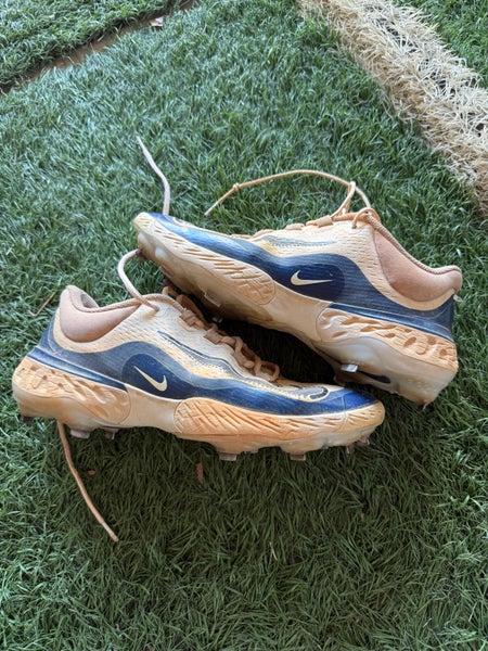Blue Men's Size M 11.0 Adult Nike Metal Baseball Cleats Used)
