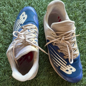 Blue Men's Size M 10.5 (W 11.5) New Balance Turf baseball Cleats (Used)
