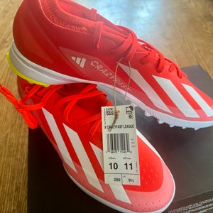 Orange Unisex Size M 11.0 (W 12.0) Adult Adidas Cleats (New)